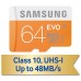 Original Samsung 64GB EVO Class 10 Micro SDXC up to 48MB/s TF Card (MB-MP64DA/AM)